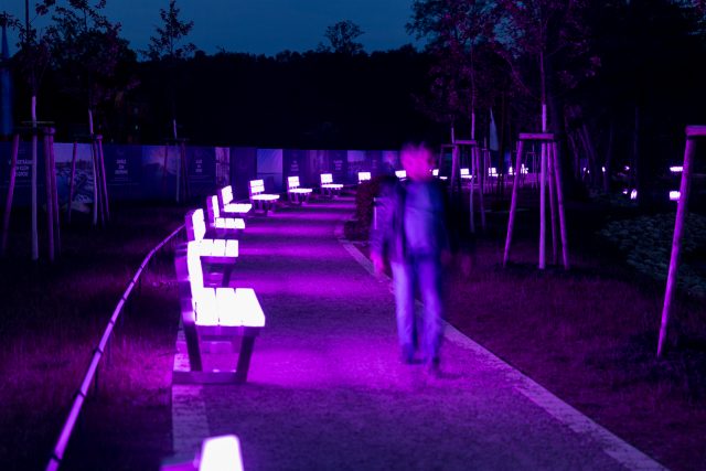 LCO Lightbench in Fleesensee by Night
