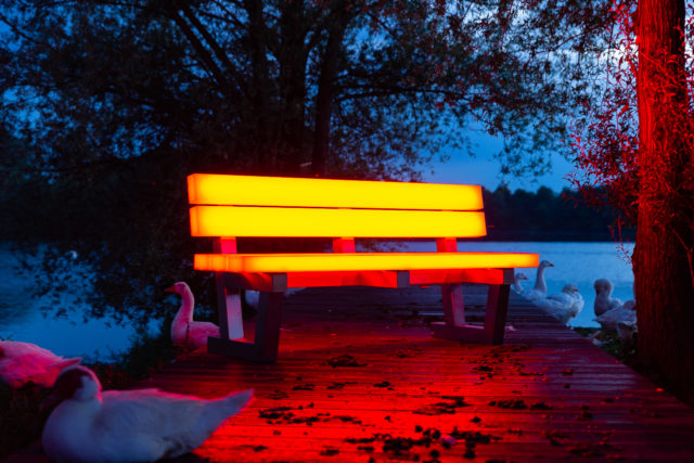 LCO Lichtbank als Kunstwerk in Heinsberg